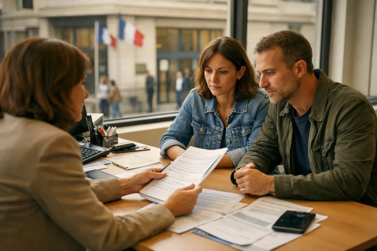 Conseiller France Travail lors d'un entretien avec un demandeur d'emploi