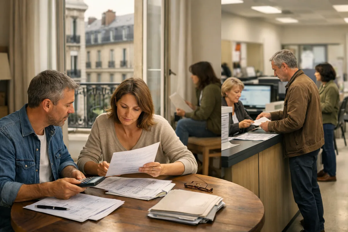 Personne remplissant sa déclaration de revenus en ligne sur un ordinateur